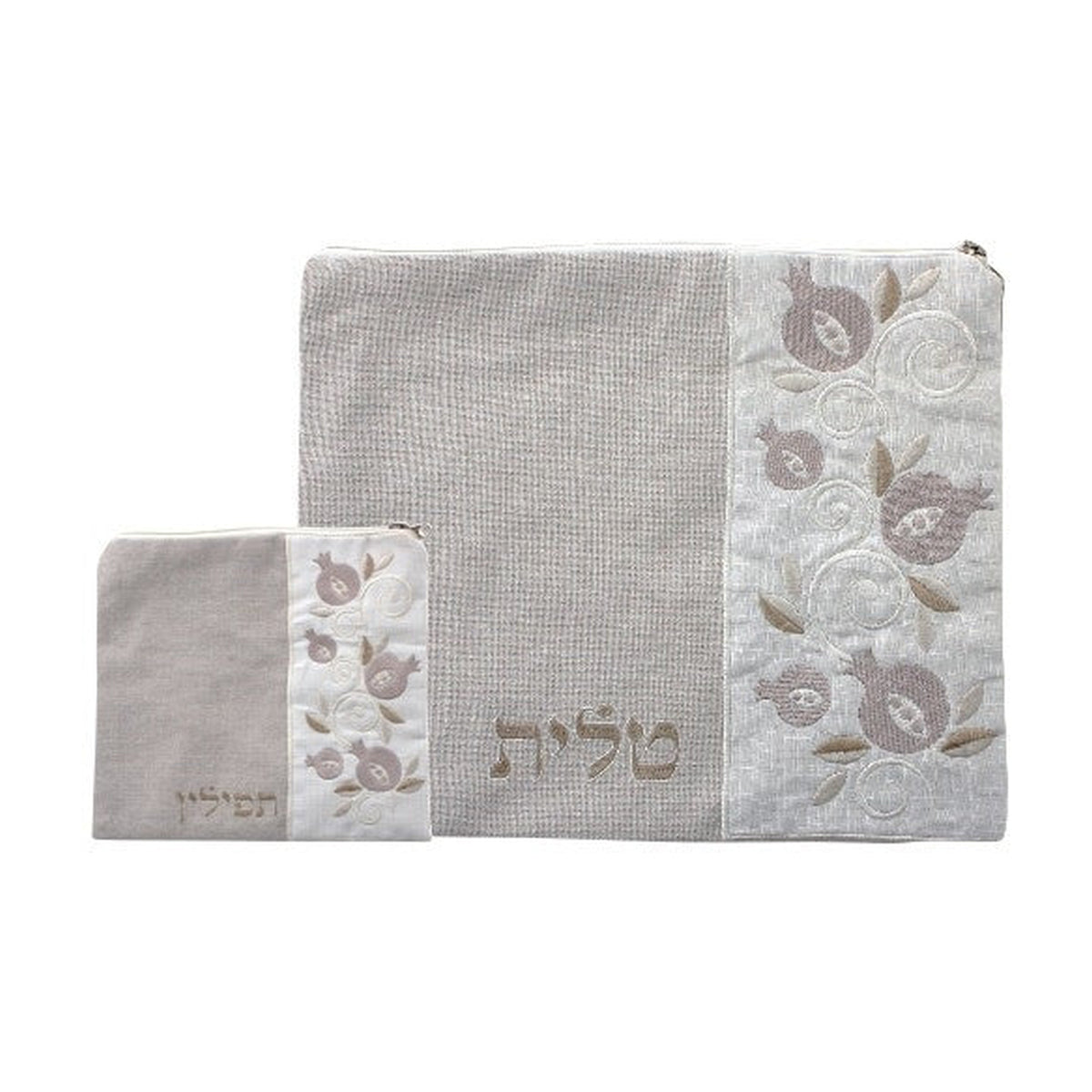 Linen Tallit and Tefillin Bag Set