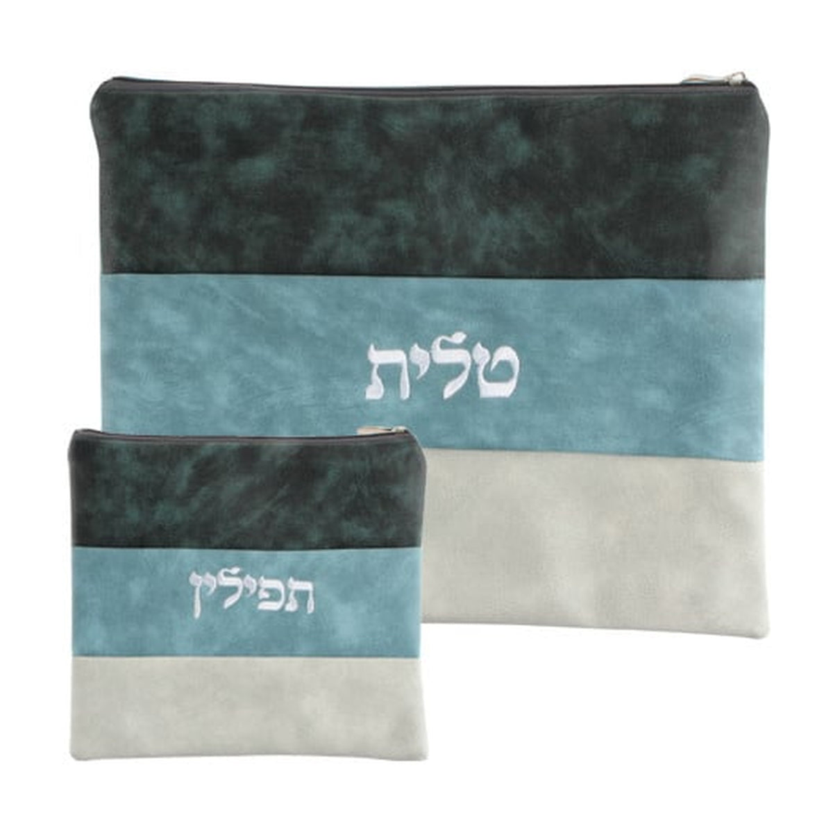 Leatherette Multicolour Tallit and Tefillin Set