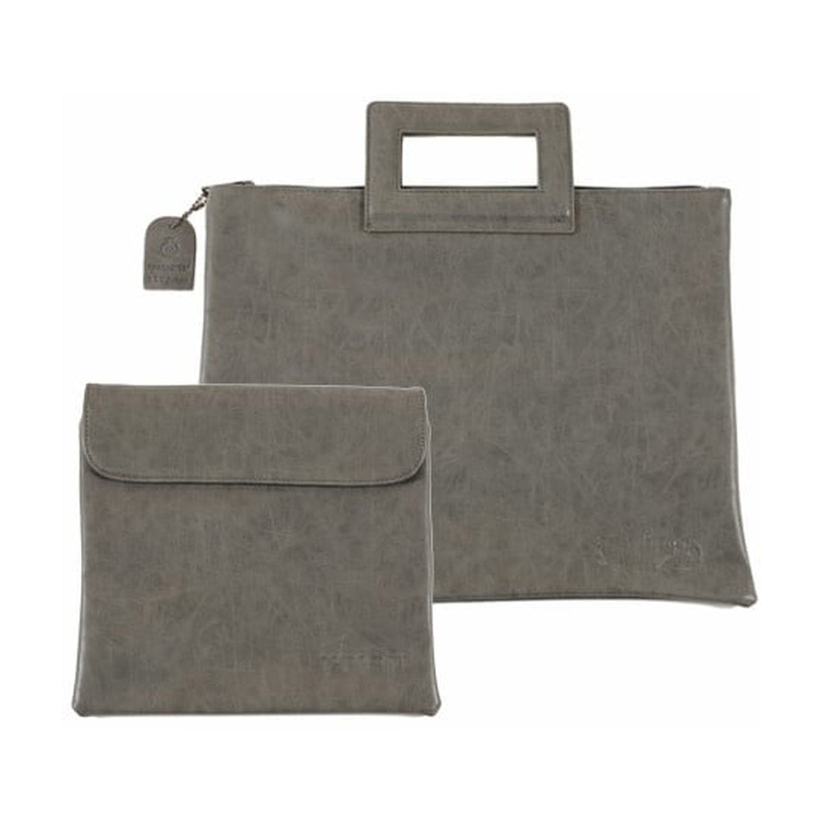 Leatherette Tallit and Tefillin Bag Set, Grey