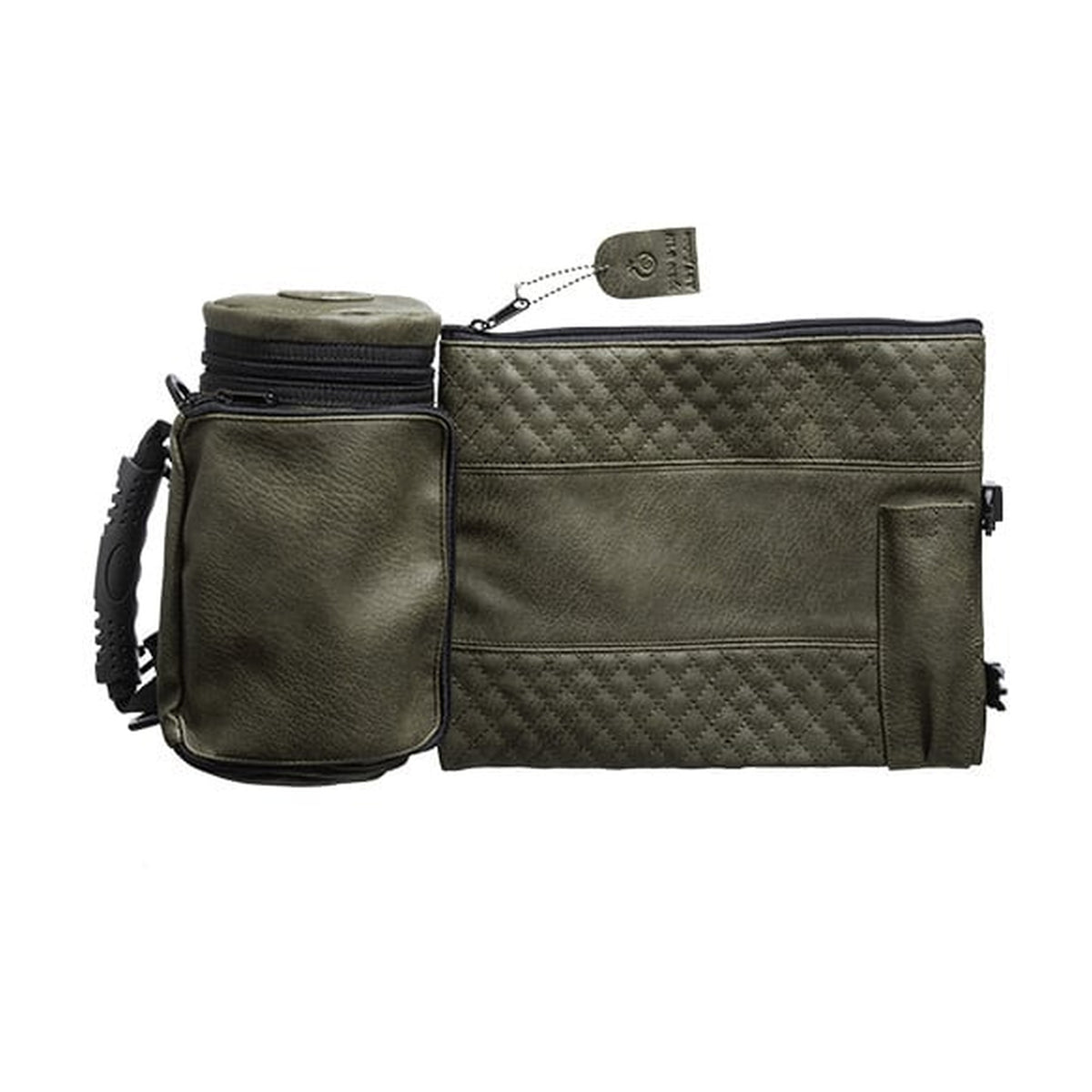 Olive green  LeatheretteThermal Tefillin & Tallit Container