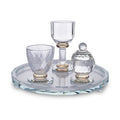 Crystal Havdallah Set with Gold Bases