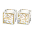 Crystal Candlesticks, Square Profile