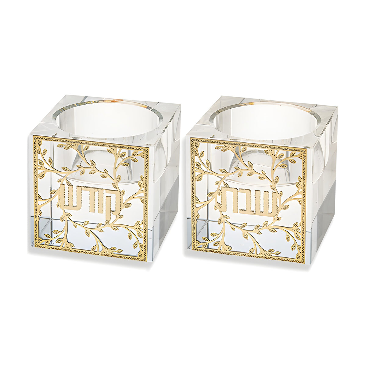 Crystal Candlesticks, Square Profile