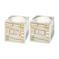 Crystal Candlesticks, Square Profile