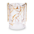 Lucite Washing Cup with Gold Marble Design