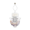 Hamsa, White Polyresin, Home Blessing