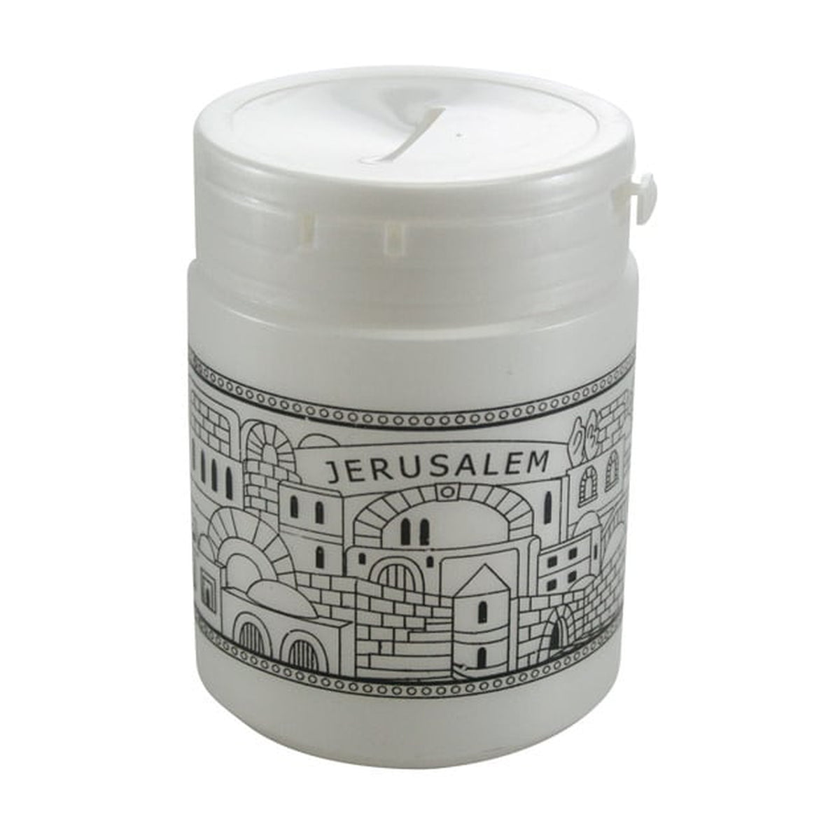 Plastic Light Grey Tzedakah Box