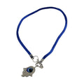 Blue String Hamsa Bracelet with Eye Beads