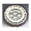 Seder Plate, Wood with Silver Effect