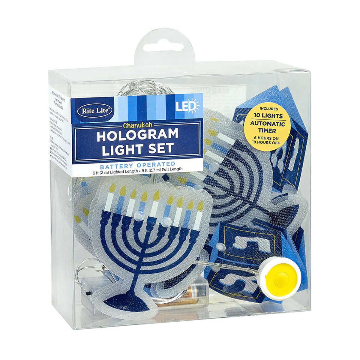 Chanukah LED Light String Hologram Decoration