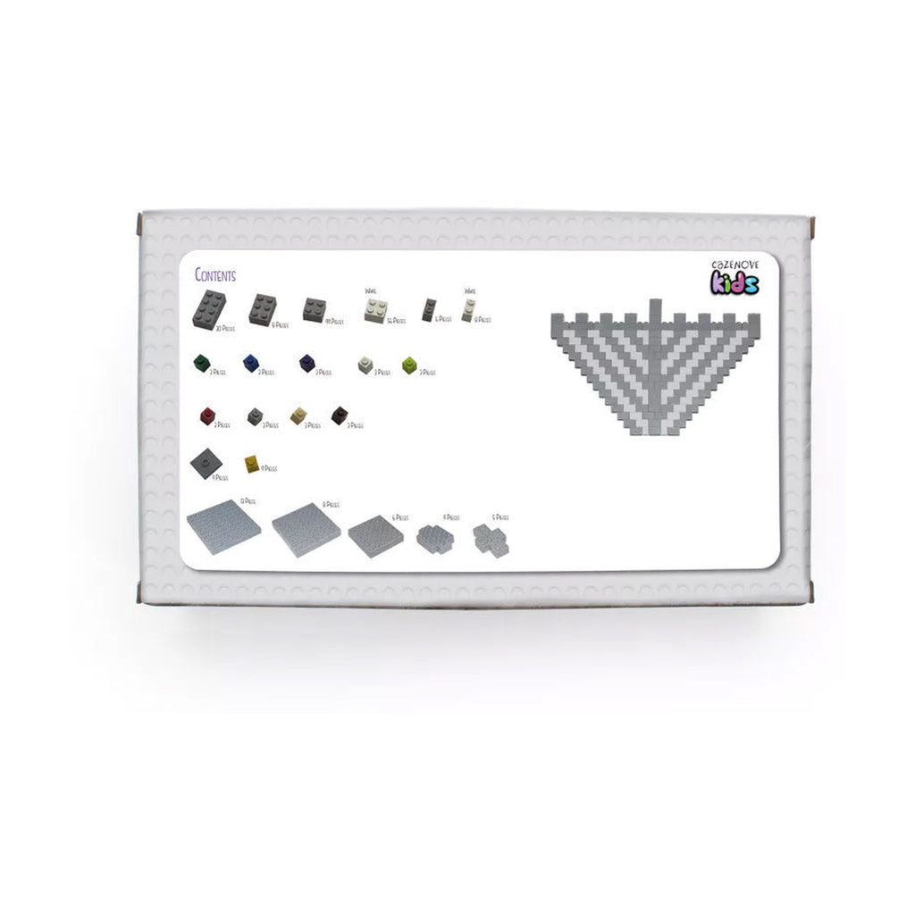 Build-A-Brick LEGO-Style Menorah