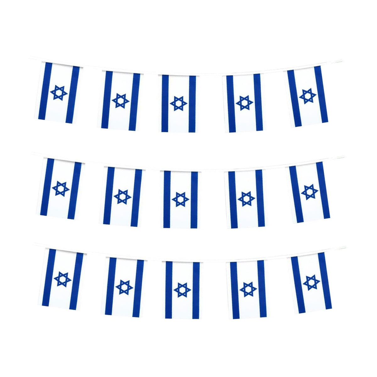 Israel Bunting Banner String Flags, 25 Feet