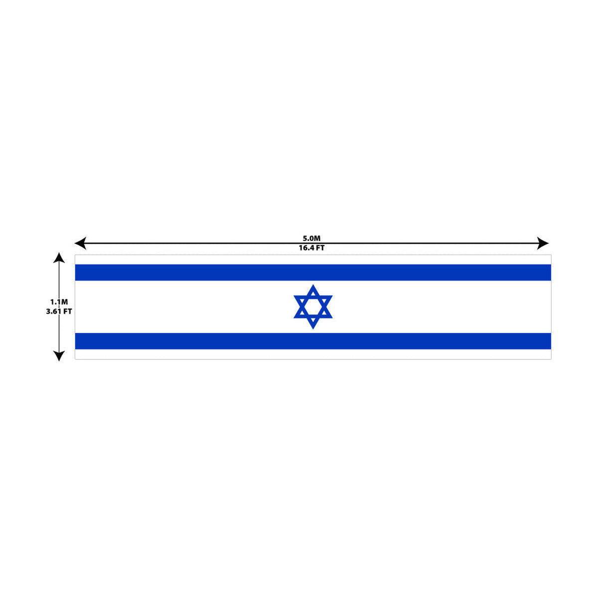 Israeli Flag, Banner Style