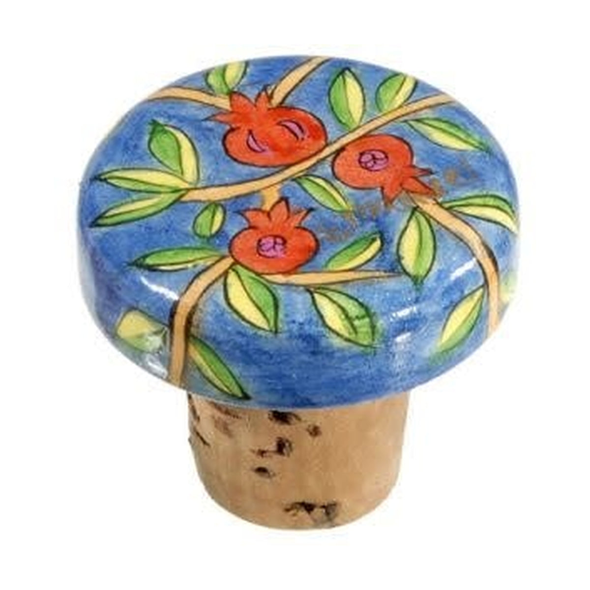 Wine Bottle Cork, Hand-Painted Wood