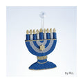 Chanukah Menorah Glitter Decoration