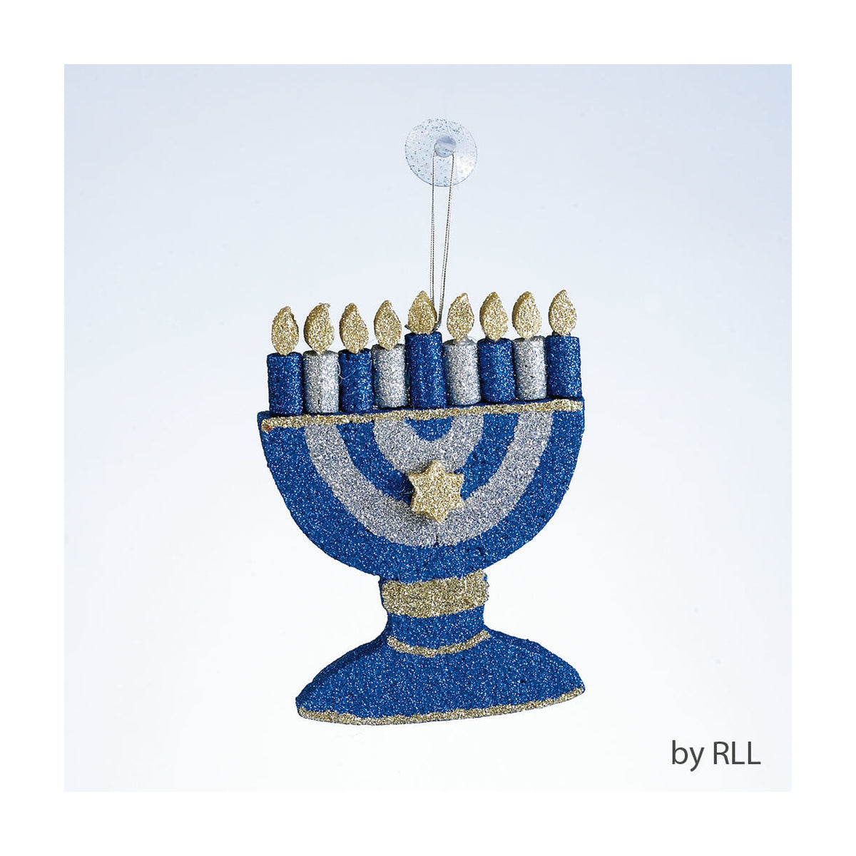 Chanukah Menorah Glitter Decoration