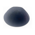 Black Linen Kippah with Periwinkle Blue Lining, 17cm