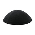 Black Linen Kippah with Perma-Clip, Size 2 - 18cm
