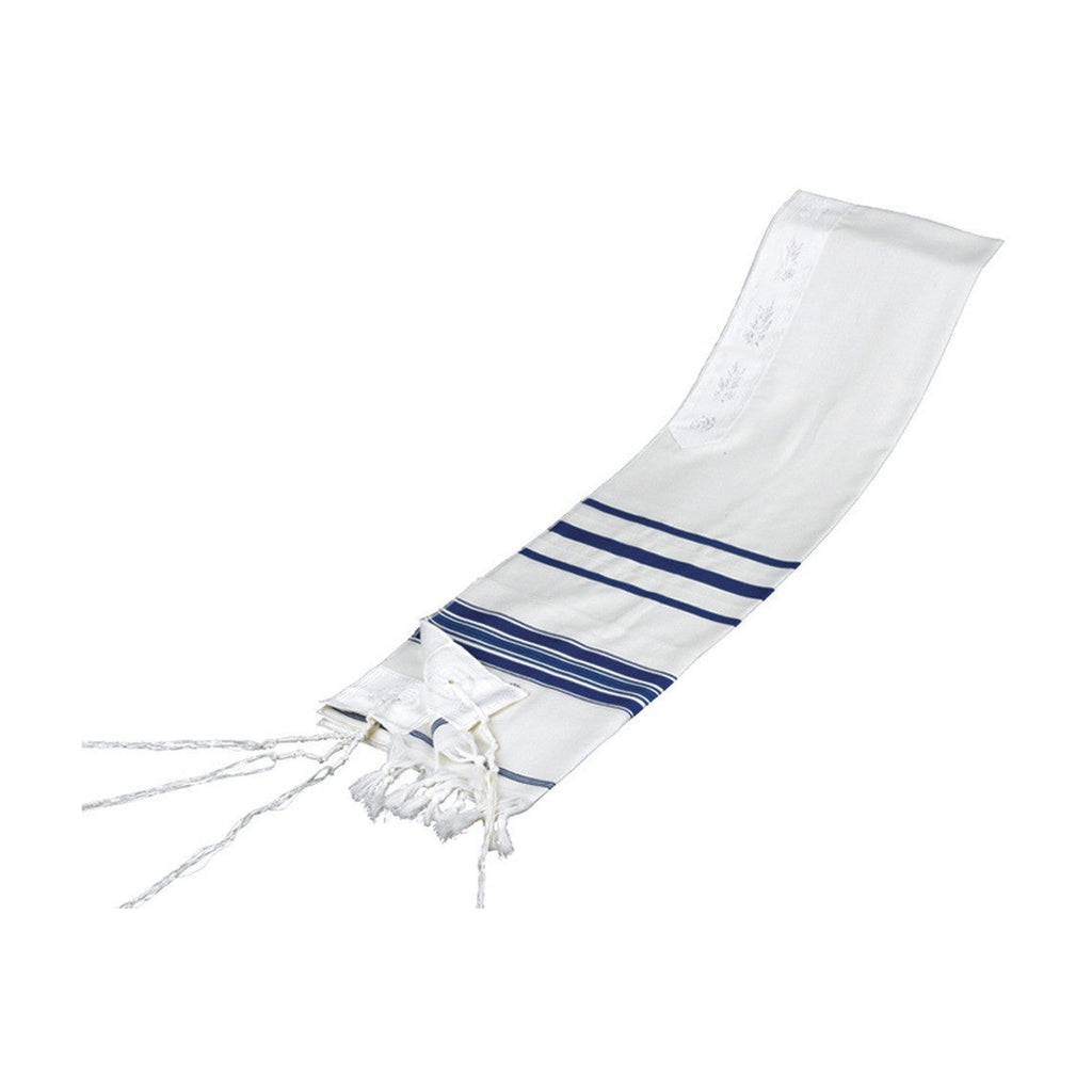 Tallit, Wool, Blue Stripes