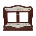 Shtender, Wood and Silver Plated 14" X 12"