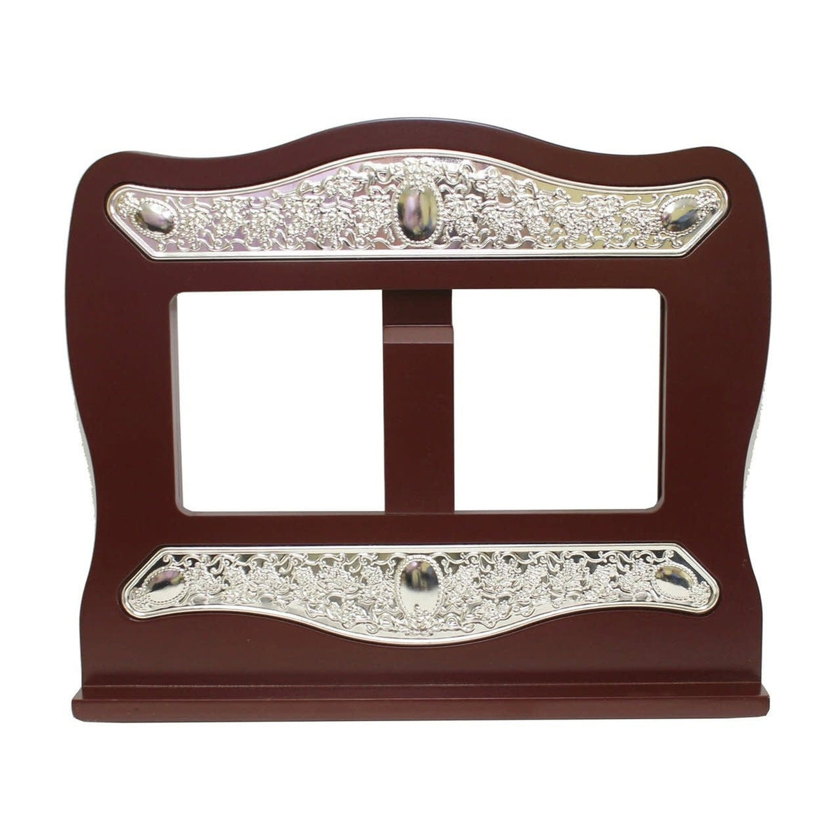 Shtender, Wood and Silver Plated 14" X 12"