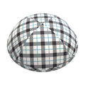 Kippah - Black, White, and Teal Plaid