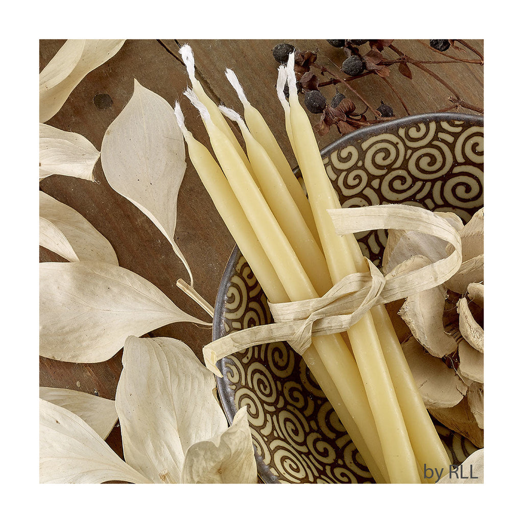 Premium Beeswax Chanukah Candles White