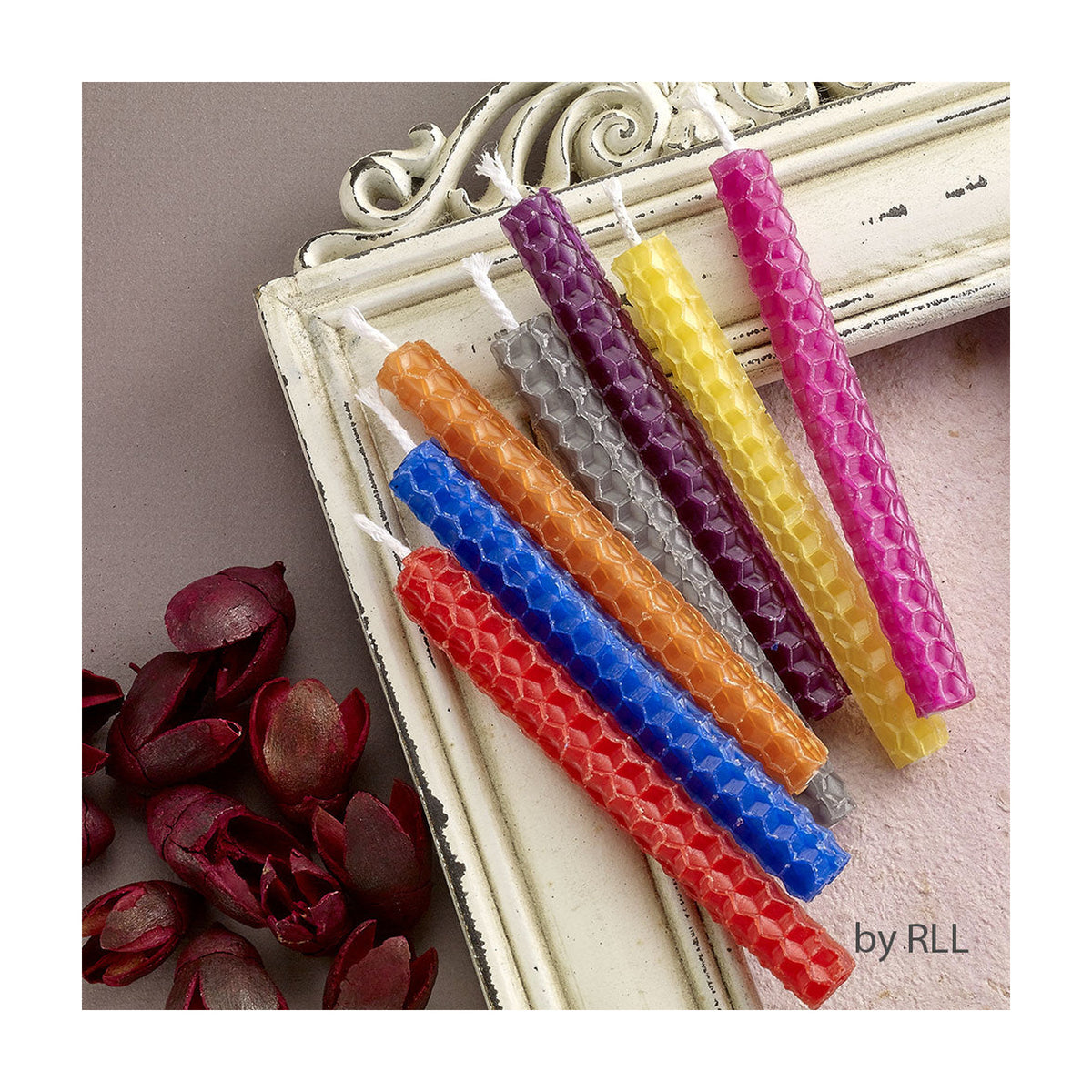 Honeycomb Beeswax Chanukah Candles Multi Colour