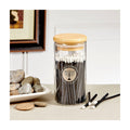 Glass Container with Blue Matches
