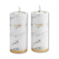 Candlesticks, Marble-Effect