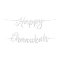 Happy Chanukah Bunting Silver