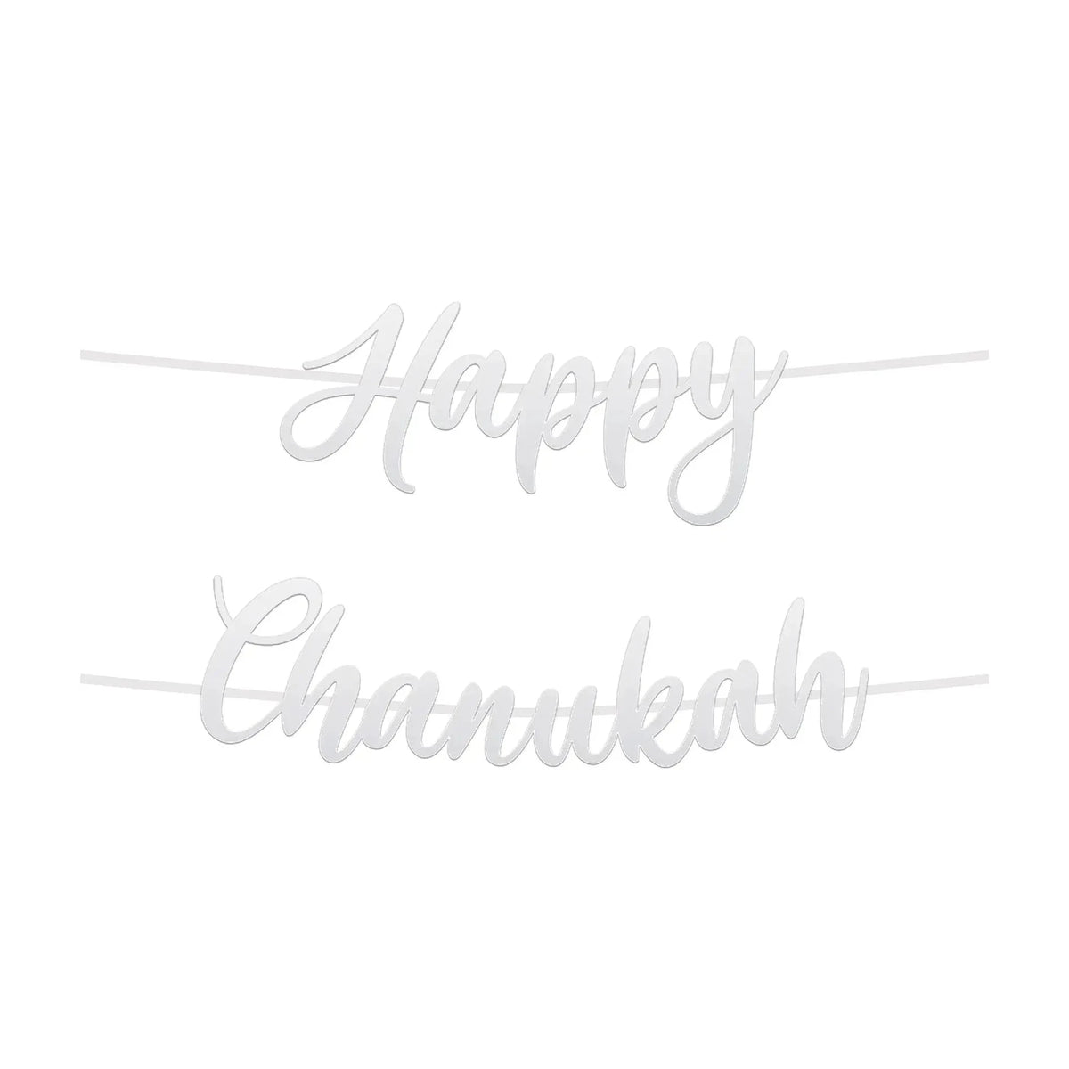 Happy Chanukah Bunting Silver