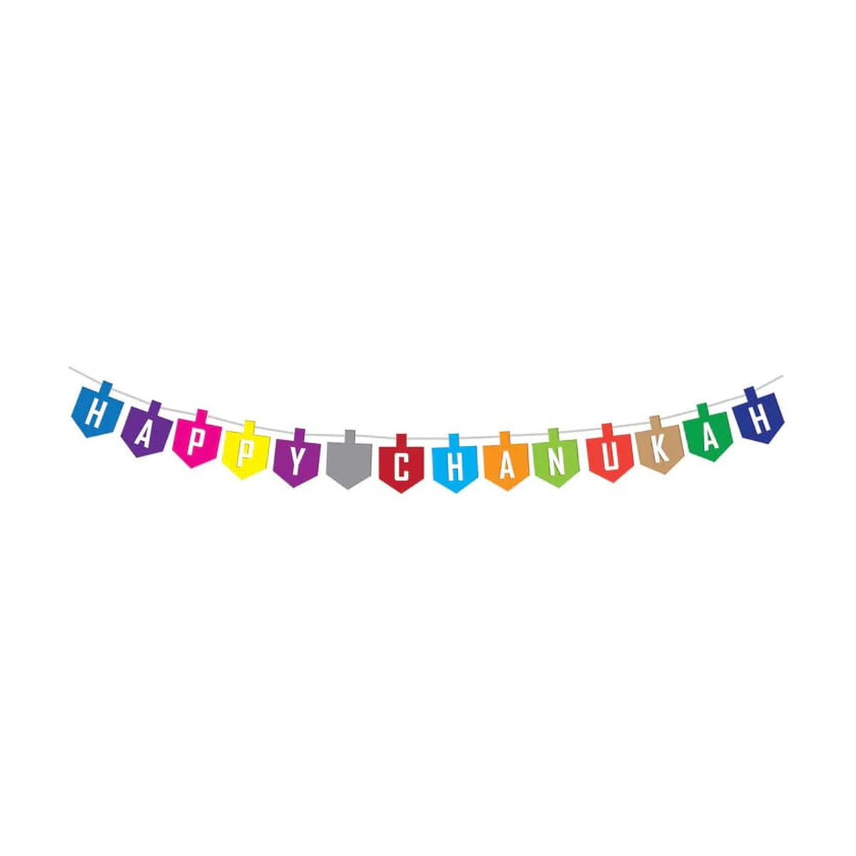 'Happy Chanukah'' Dreidel Bunting