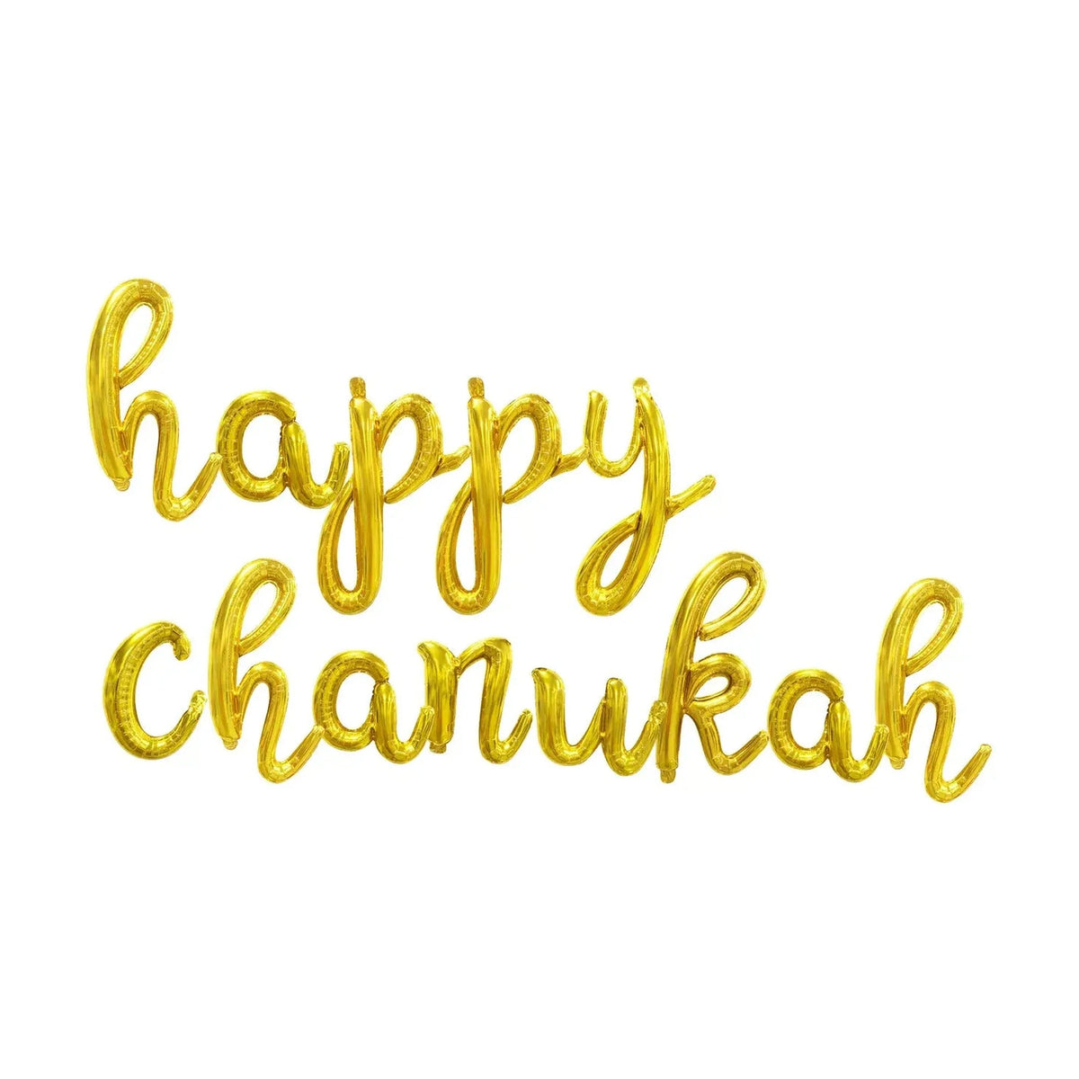 Happy Chanukah Balloon Gold Script