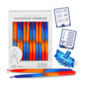 Deluxe Hanukkah Candles Tapered 4 Tone - Box of 45