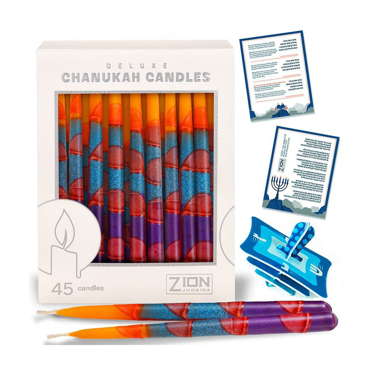 Premium Hand Made and Decorated Hanukkah Candles - Ember & Art