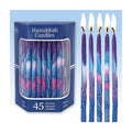 Deluxe Tapered Multi Hued Frosted Hanukkah Candles