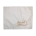 Shabbat Kodesh Challah Cover White with Gold Embroidery 21" x 18"