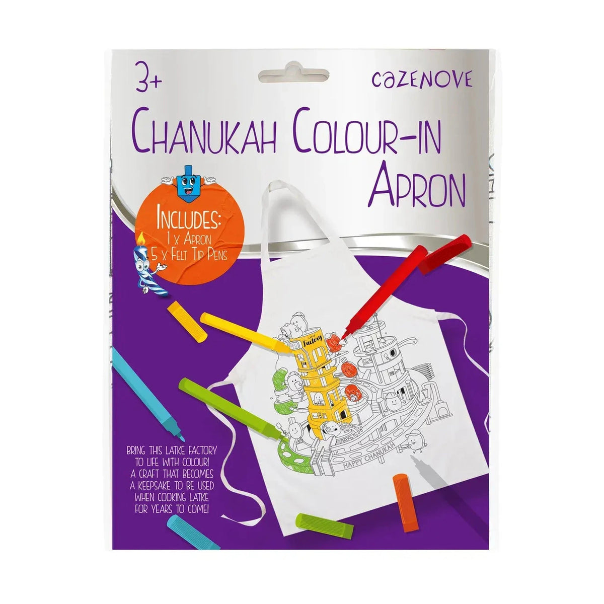 Chanukah Colour-In Apron