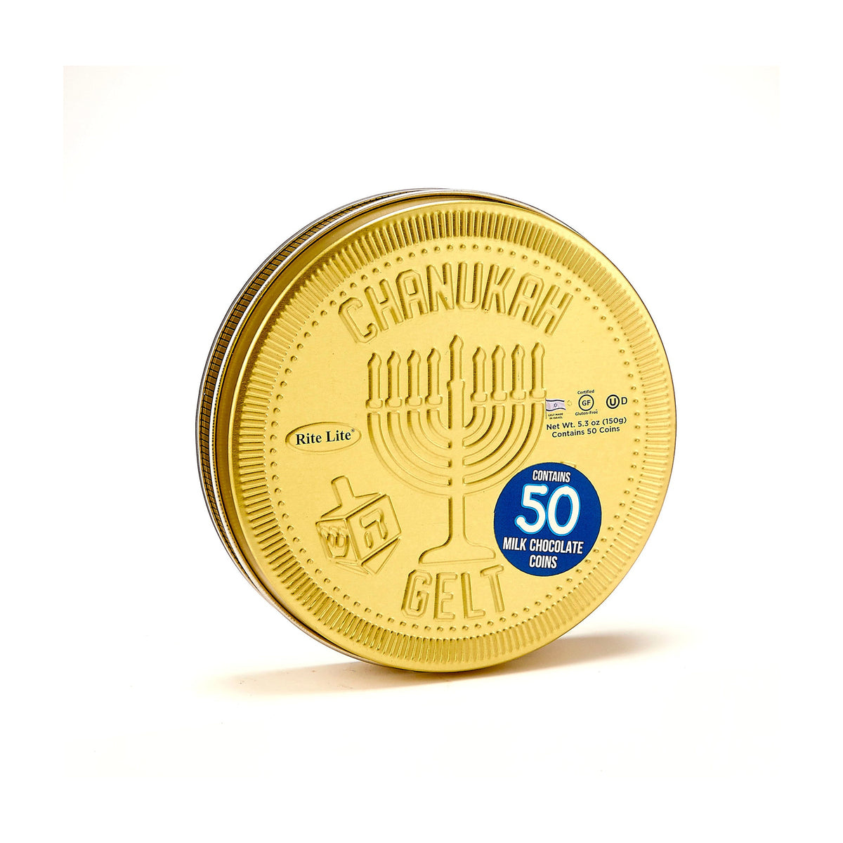 Milk Chocolate Chanukah Coins in Collectible Gift Tin