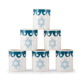 Chai Modern 'Mazel Tov' Set of 6 Ceramic Kiddush Cups