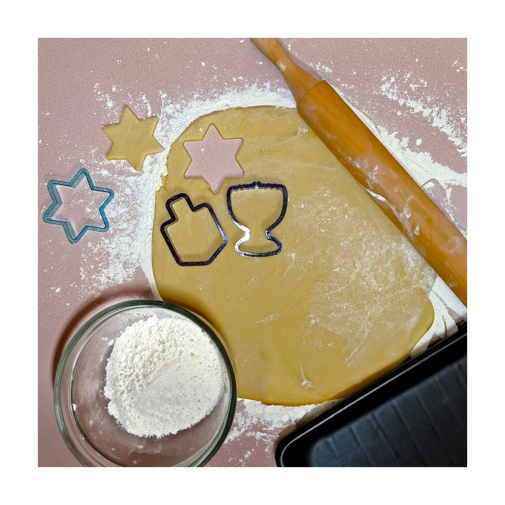 3-Pc Plastic Hanukkah Cookie Cutters