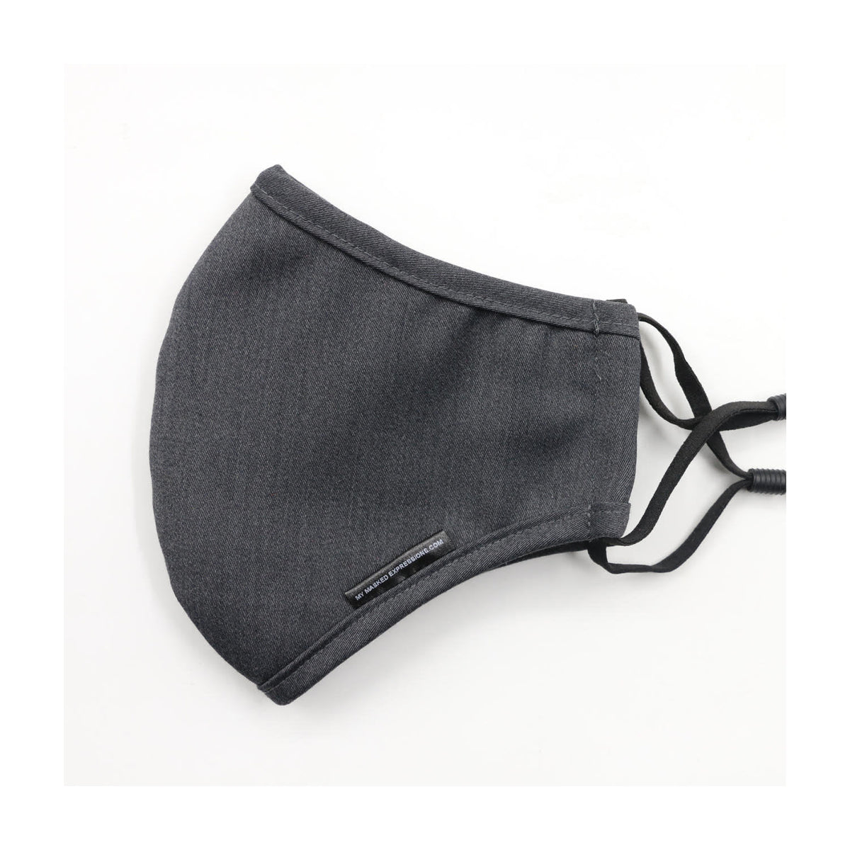 Adult Size Mask, Charcoal Gabardine