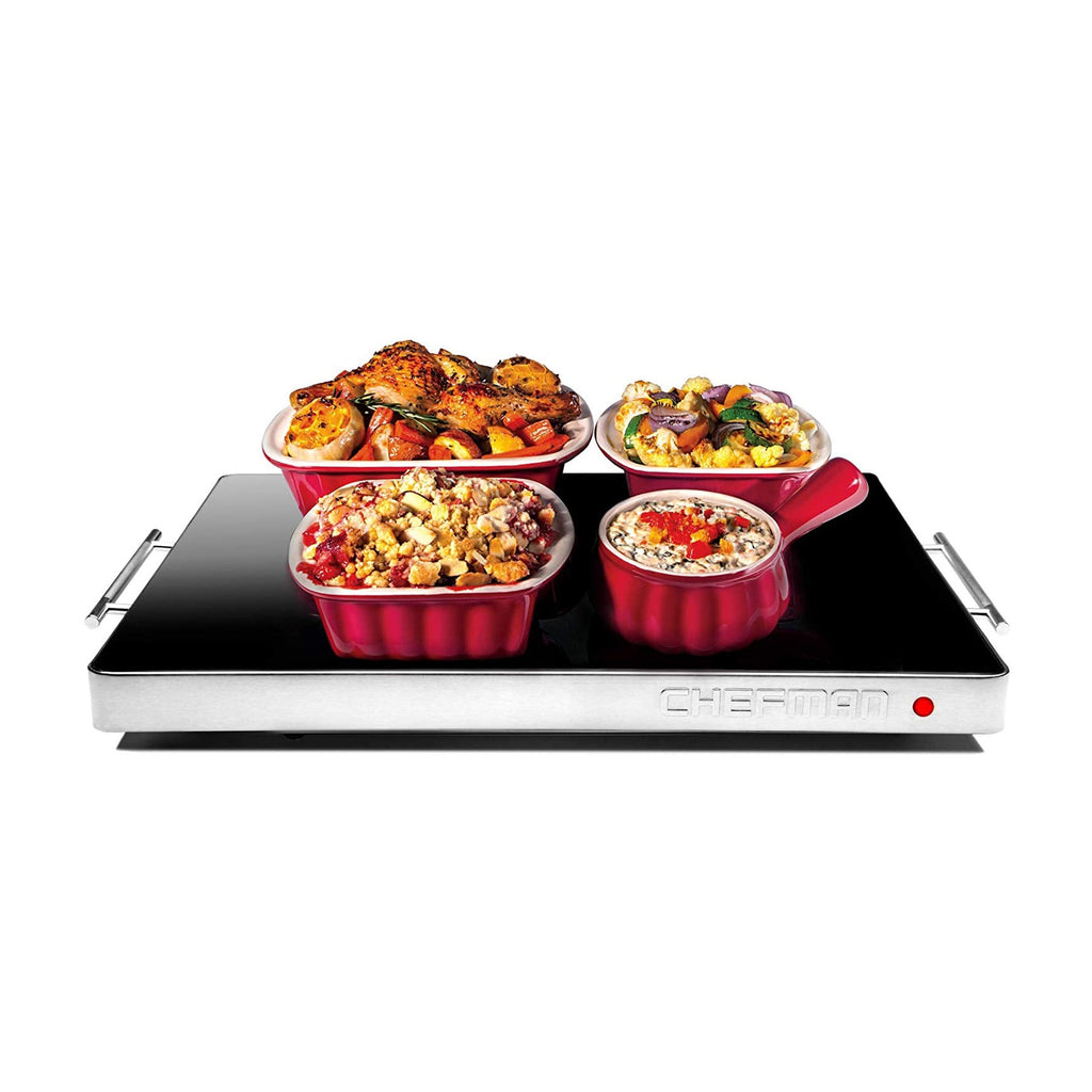 Glass-Top Warming Tray with Temperature Control