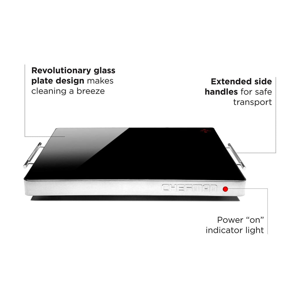 Glass-Top Warming Tray with Temperature Control