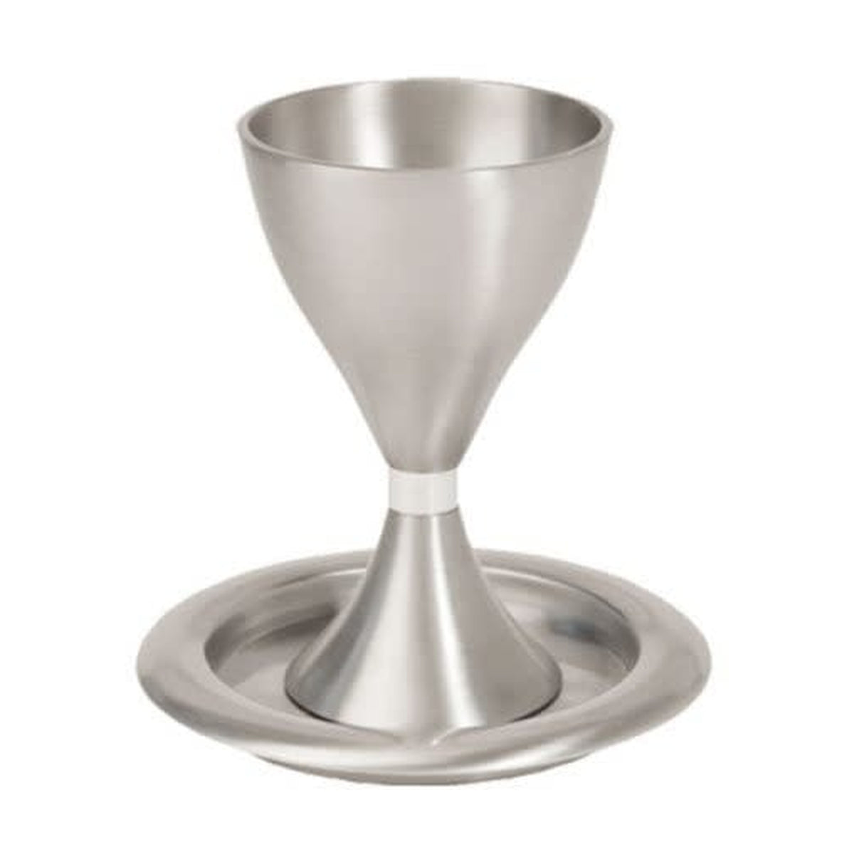 Kiddush Cup with Tray, Aluminum