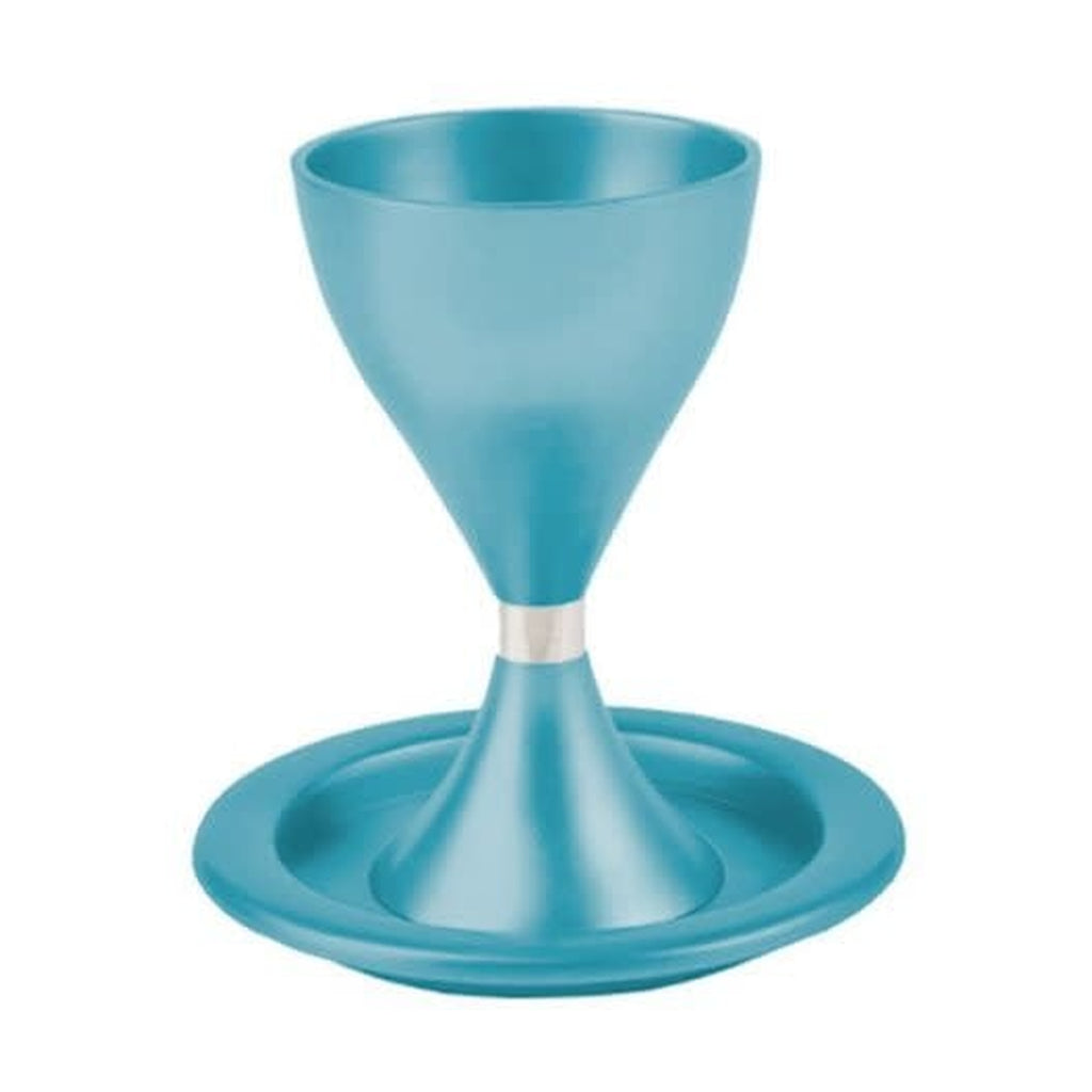 Kiddush Cup with Tray, Aluminum