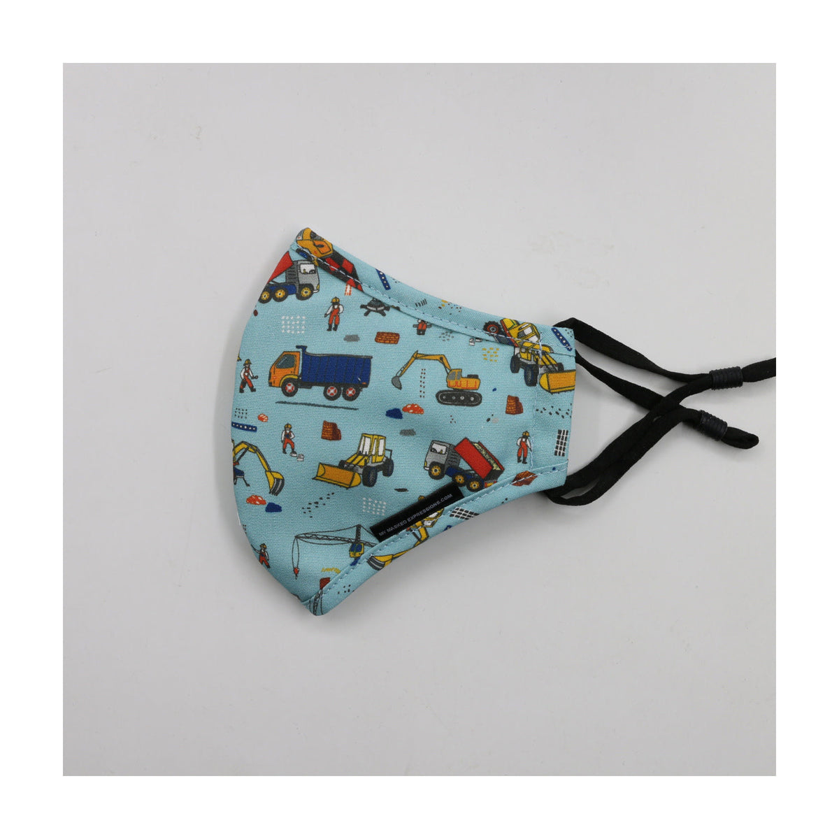 Kids' Size Mask, Construction Vehicles