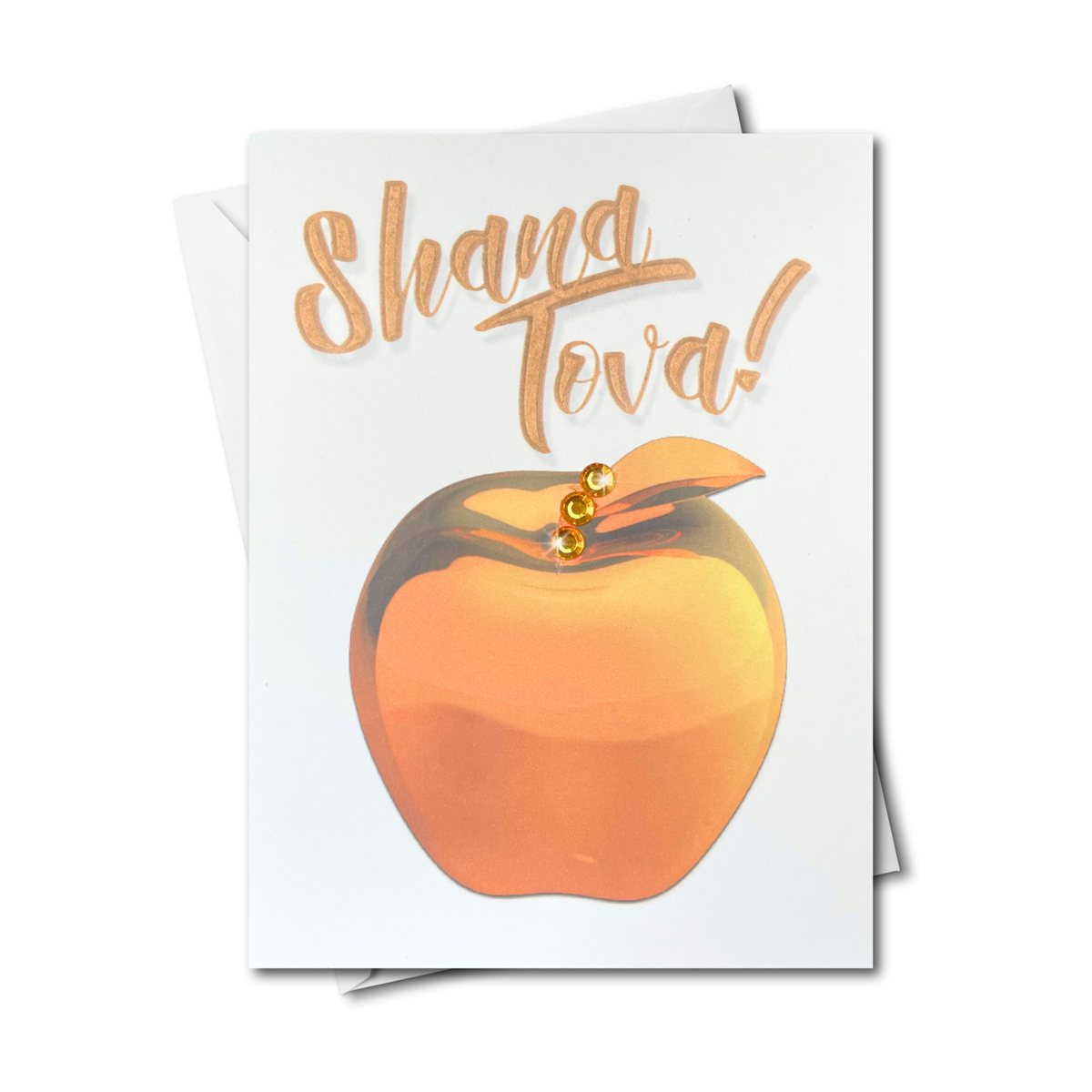 Greeting Card, Shana Tova Gold Apple