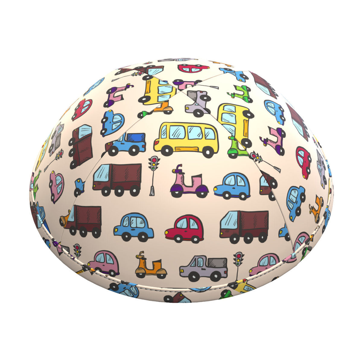 Kippah - Cars, Peach